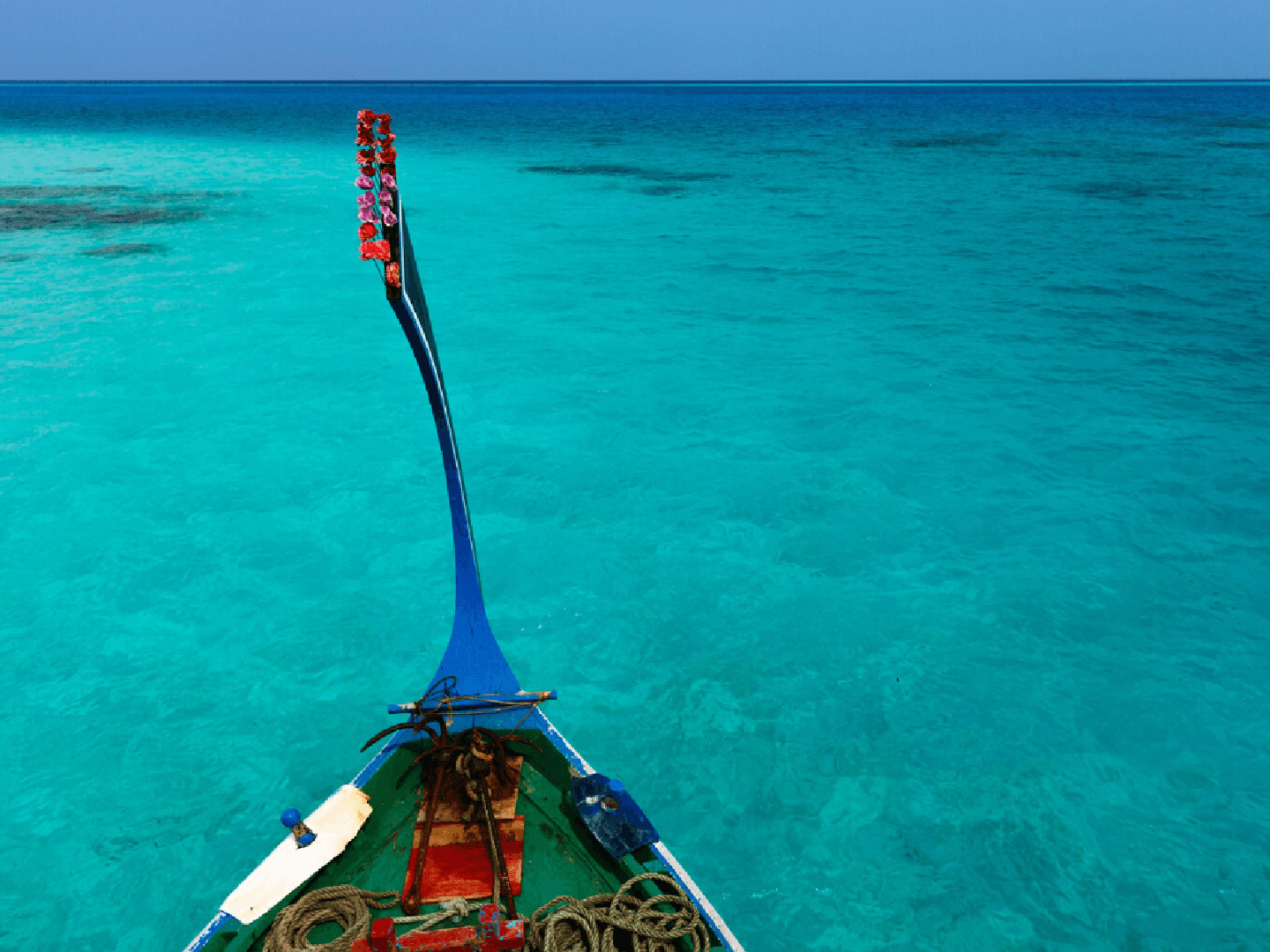 Boat ride in Maldives